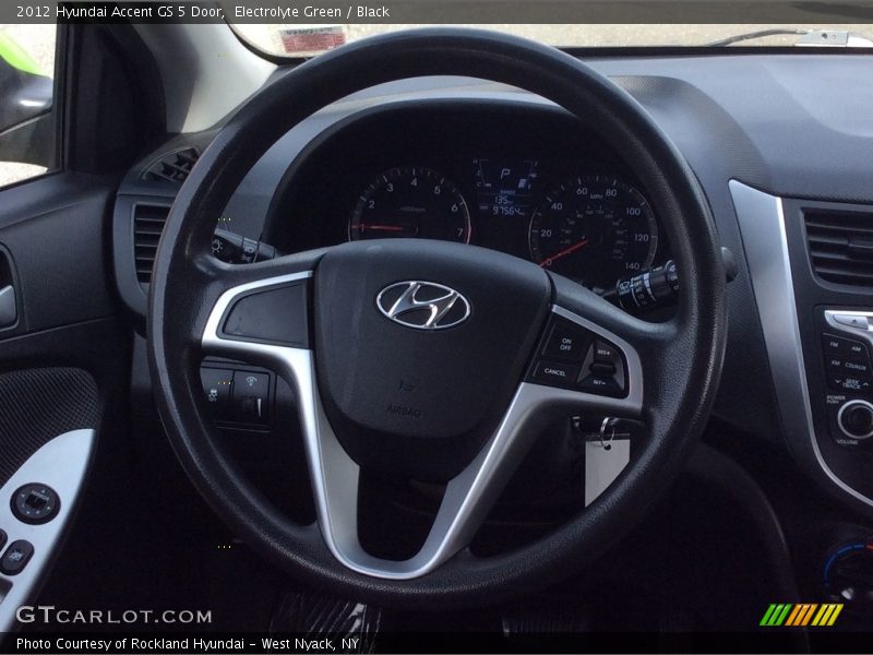 Electrolyte Green / Black 2012 Hyundai Accent GS 5 Door