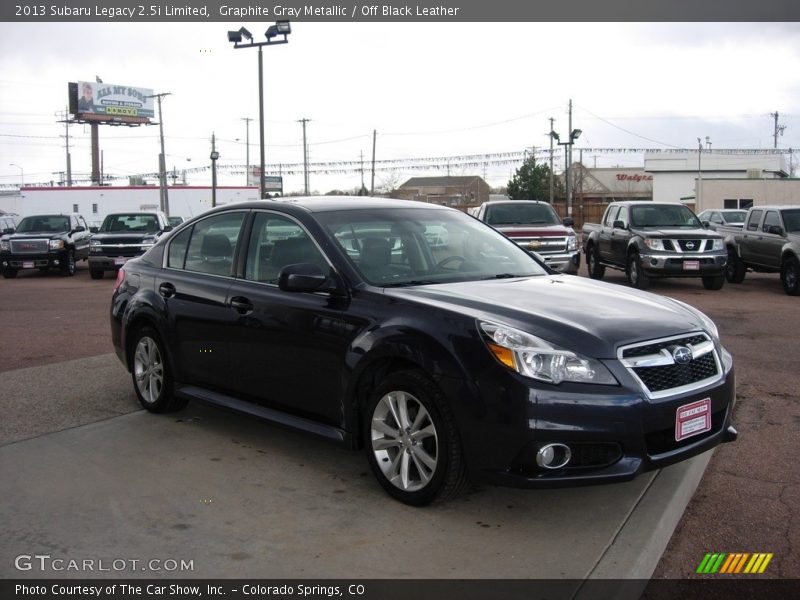 Graphite Gray Metallic / Off Black Leather 2013 Subaru Legacy 2.5i Limited