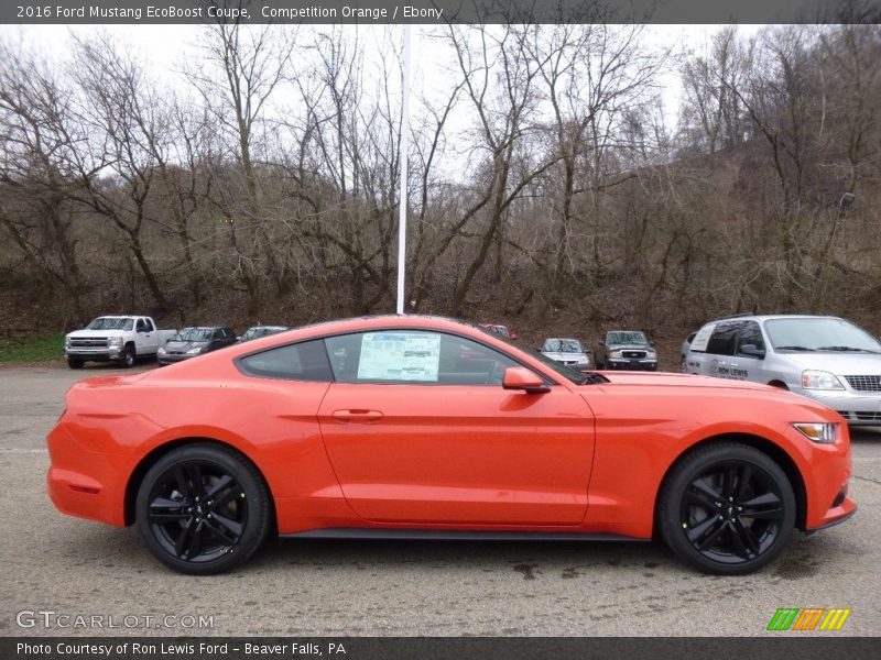 Competition Orange / Ebony 2016 Ford Mustang EcoBoost Coupe