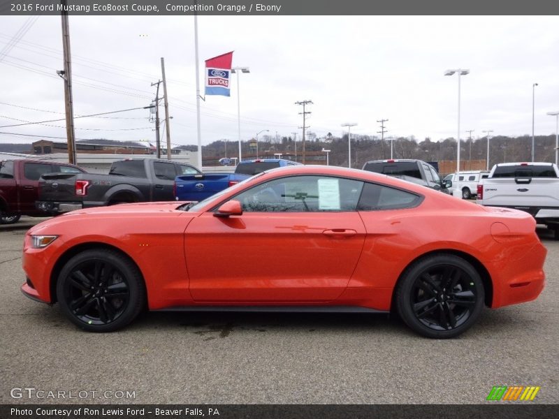 Competition Orange / Ebony 2016 Ford Mustang EcoBoost Coupe