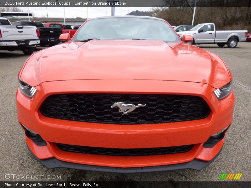 Competition Orange / Ebony 2016 Ford Mustang EcoBoost Coupe