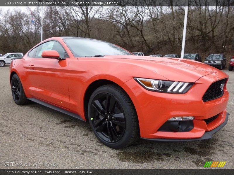 Competition Orange / Ebony 2016 Ford Mustang EcoBoost Coupe