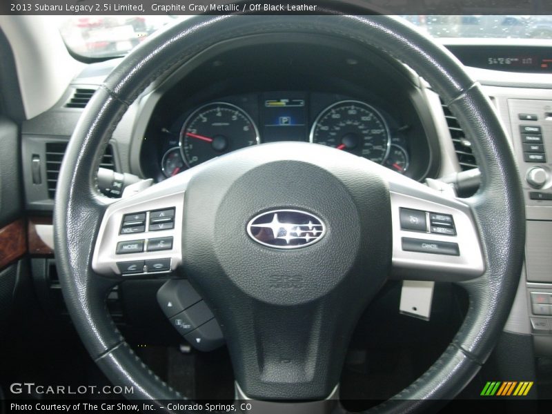 Graphite Gray Metallic / Off Black Leather 2013 Subaru Legacy 2.5i Limited