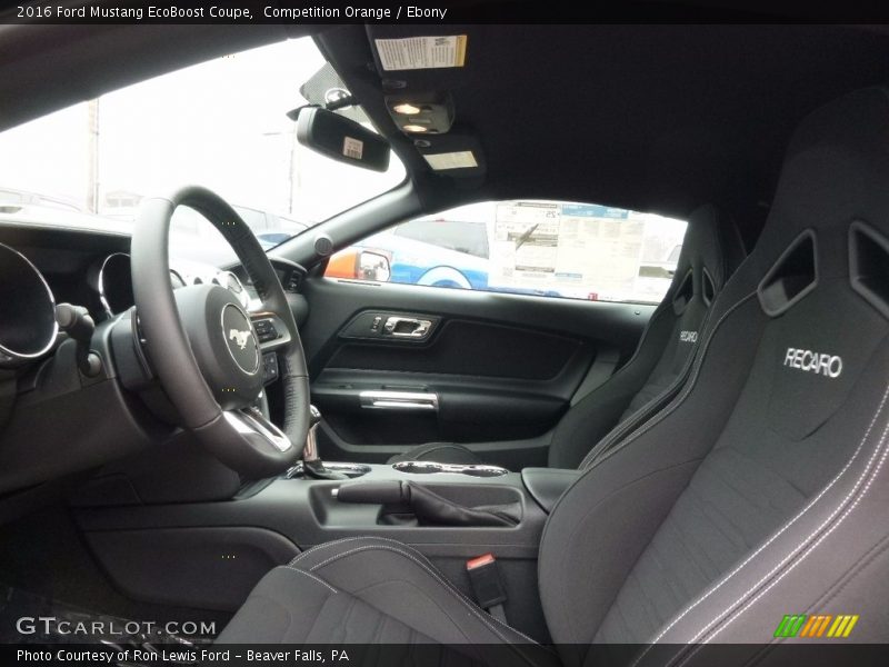 Competition Orange / Ebony 2016 Ford Mustang EcoBoost Coupe