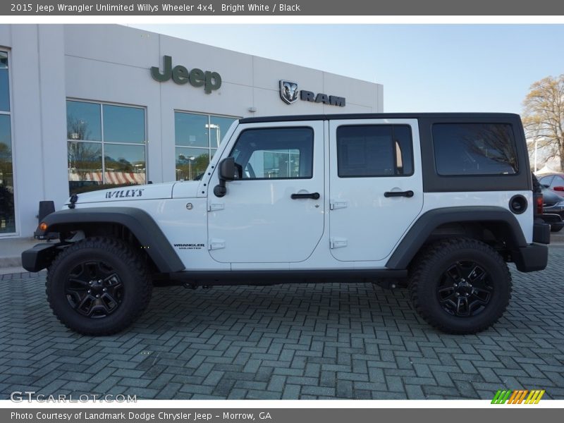 Bright White / Black 2015 Jeep Wrangler Unlimited Willys Wheeler 4x4