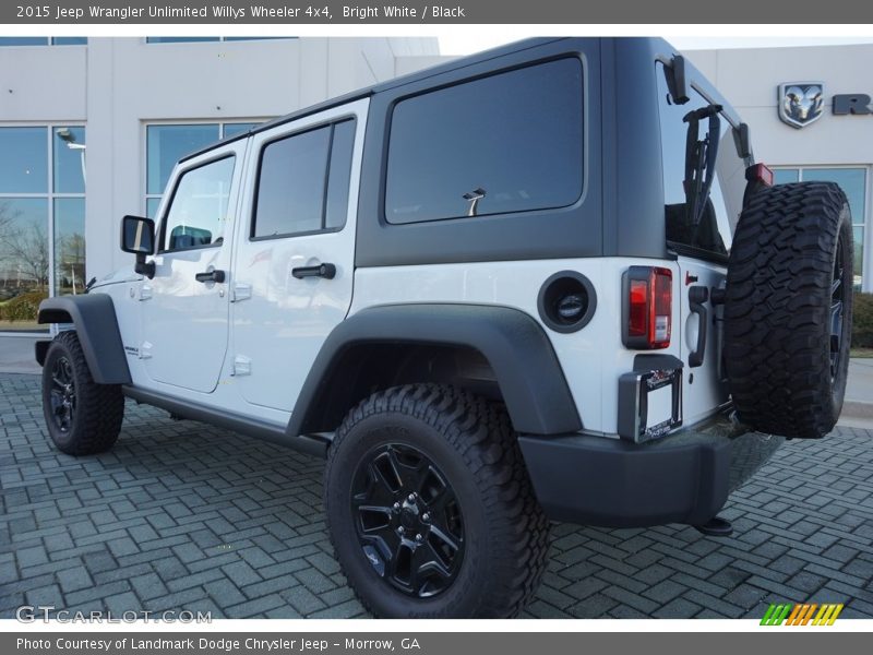 Bright White / Black 2015 Jeep Wrangler Unlimited Willys Wheeler 4x4