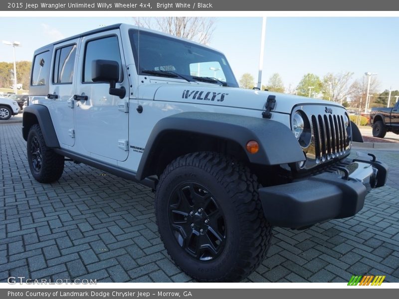 Bright White / Black 2015 Jeep Wrangler Unlimited Willys Wheeler 4x4