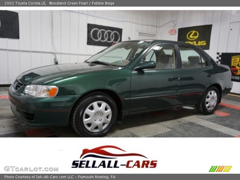 Woodland Green Pearl / Pebble Beige 2001 Toyota Corolla LE