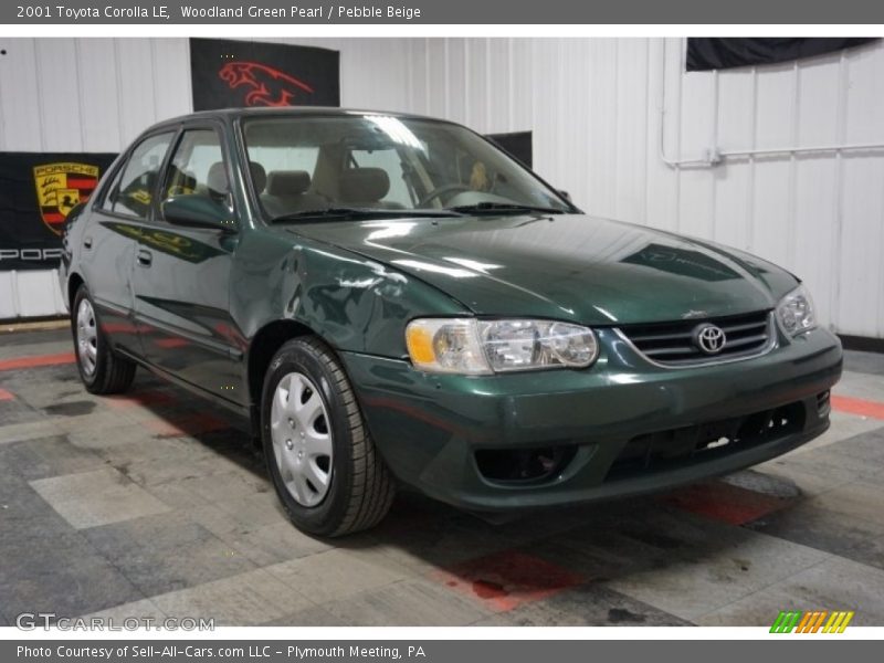 Woodland Green Pearl / Pebble Beige 2001 Toyota Corolla LE