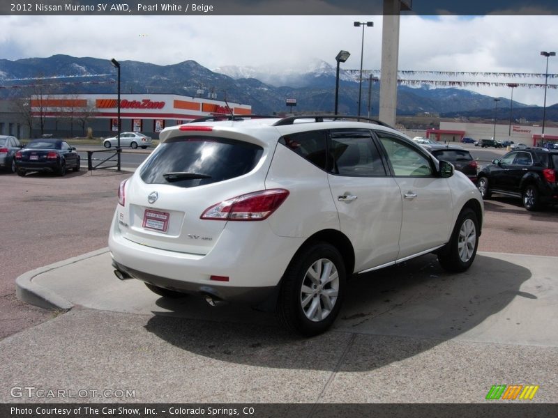 Pearl White / Beige 2012 Nissan Murano SV AWD