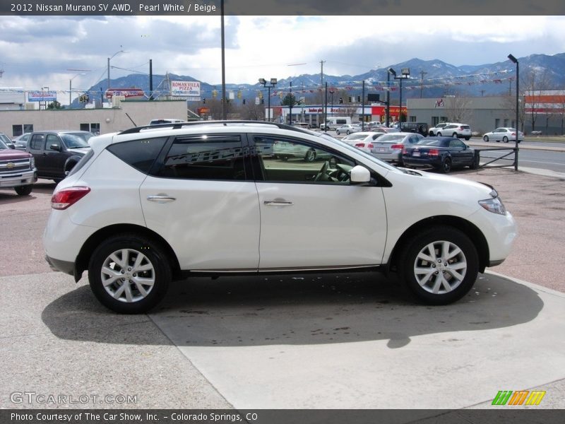 Pearl White / Beige 2012 Nissan Murano SV AWD