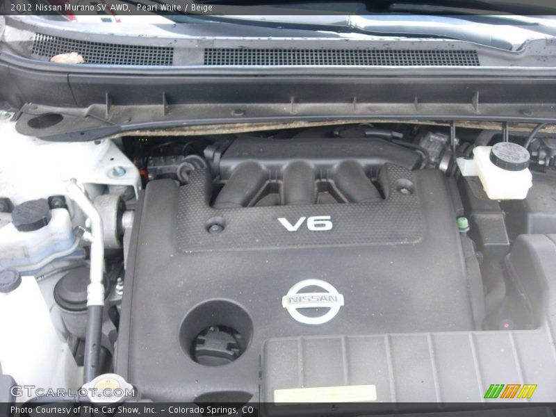 Pearl White / Beige 2012 Nissan Murano SV AWD