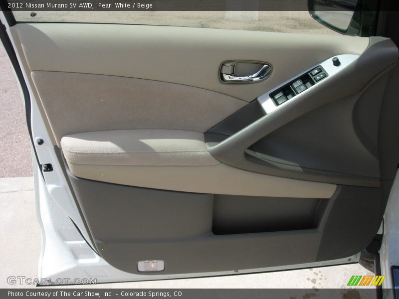 Pearl White / Beige 2012 Nissan Murano SV AWD