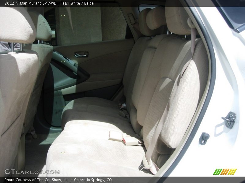 Pearl White / Beige 2012 Nissan Murano SV AWD