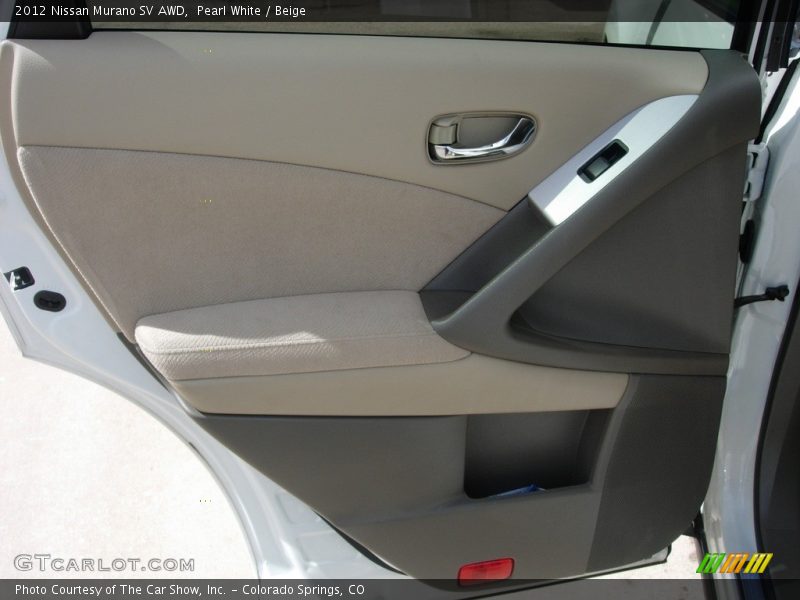 Pearl White / Beige 2012 Nissan Murano SV AWD