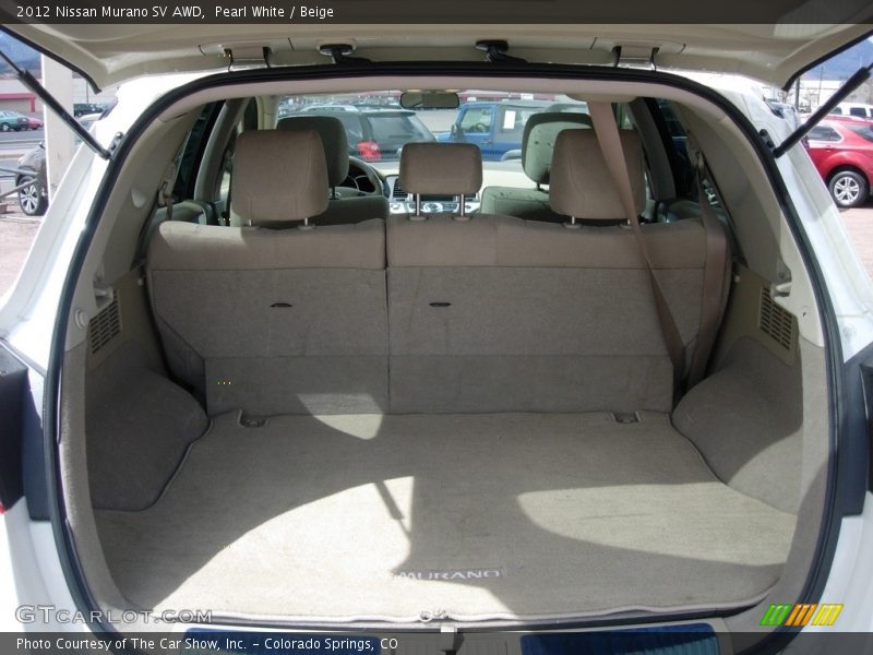 Pearl White / Beige 2012 Nissan Murano SV AWD