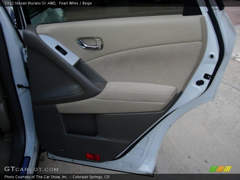 Pearl White / Beige 2012 Nissan Murano SV AWD