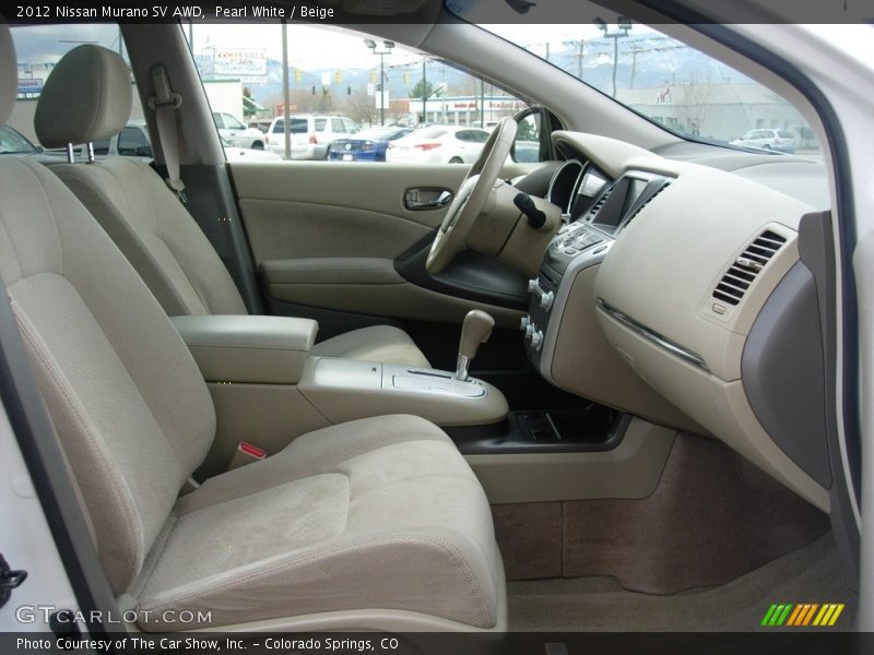 Pearl White / Beige 2012 Nissan Murano SV AWD