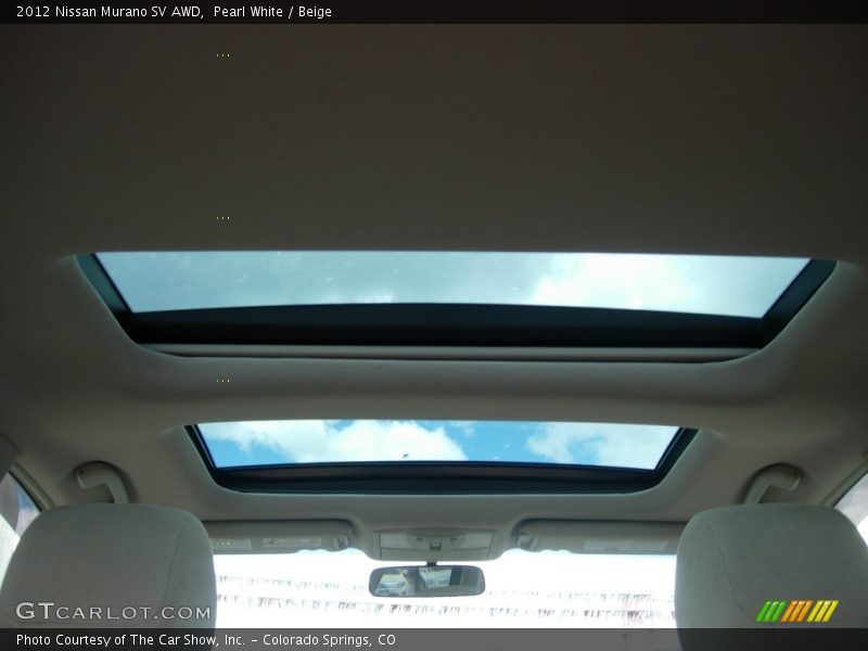 Pearl White / Beige 2012 Nissan Murano SV AWD
