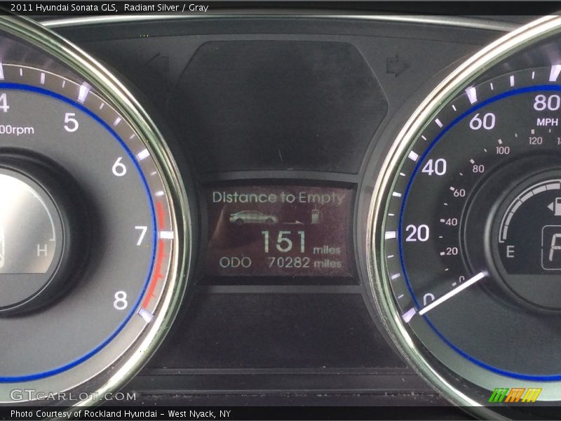 Radiant Silver / Gray 2011 Hyundai Sonata GLS