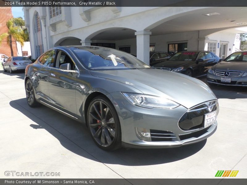 Grey Metallic / Black 2014 Tesla Model S P85D Performance