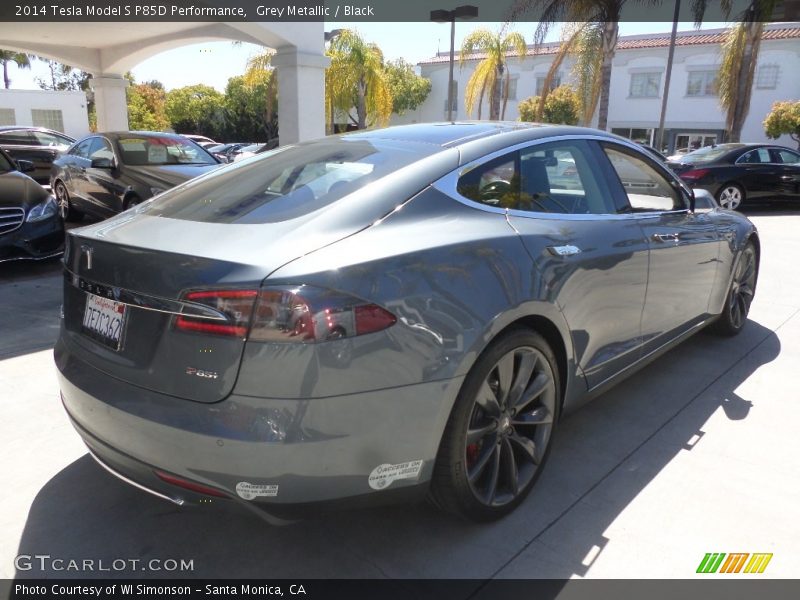 Grey Metallic / Black 2014 Tesla Model S P85D Performance