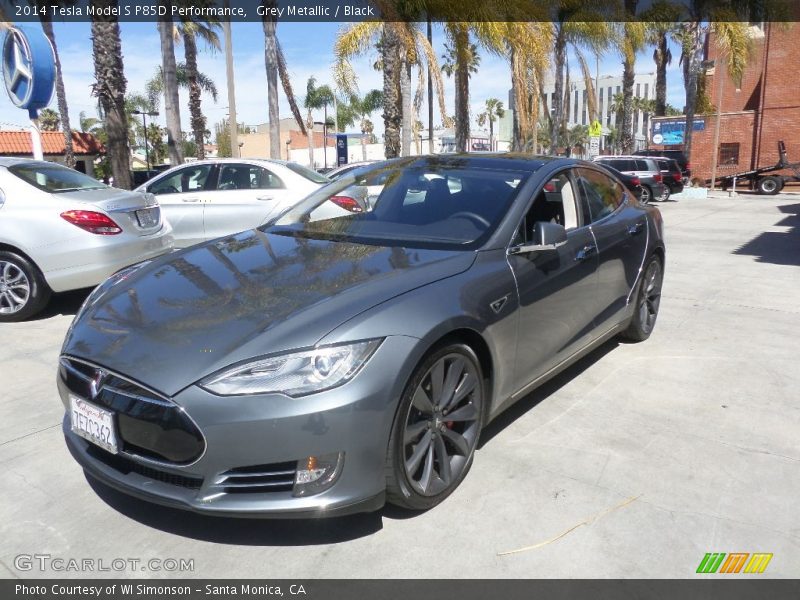 Grey Metallic / Black 2014 Tesla Model S P85D Performance
