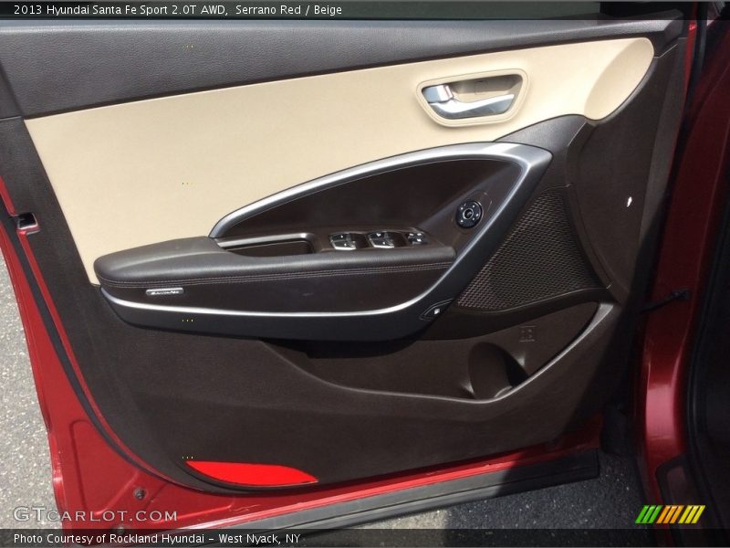 Serrano Red / Beige 2013 Hyundai Santa Fe Sport 2.0T AWD