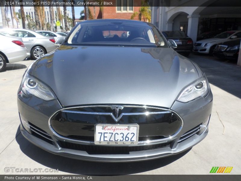 Grey Metallic / Black 2014 Tesla Model S P85D Performance