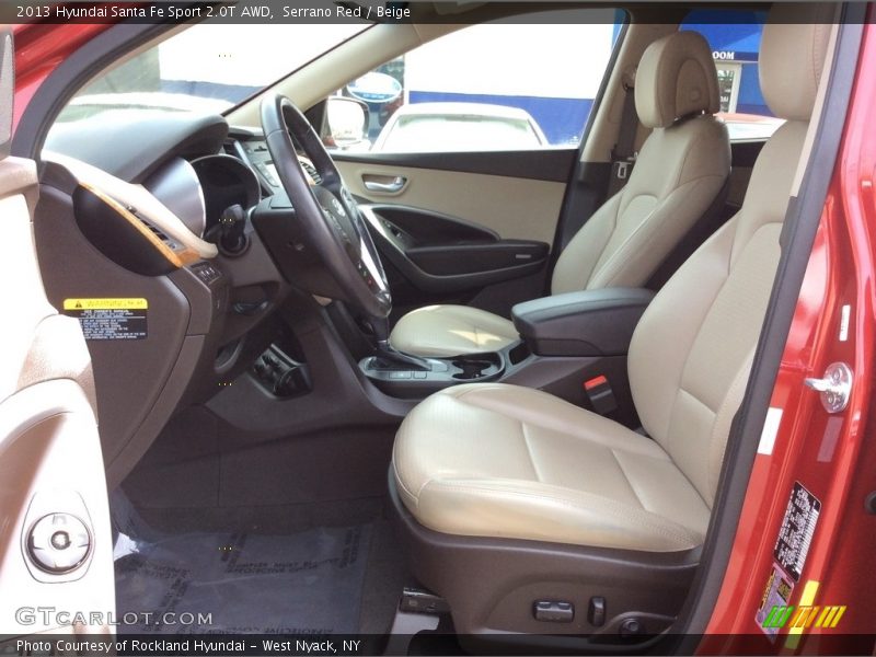Serrano Red / Beige 2013 Hyundai Santa Fe Sport 2.0T AWD
