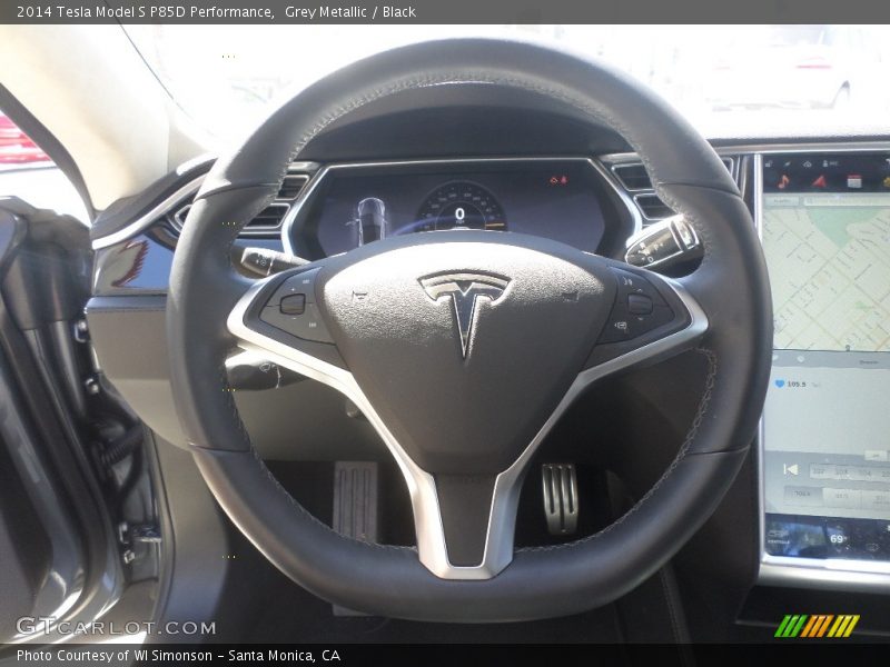 Grey Metallic / Black 2014 Tesla Model S P85D Performance