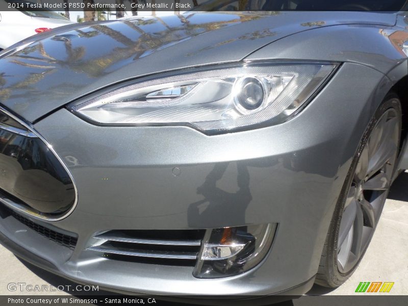 Grey Metallic / Black 2014 Tesla Model S P85D Performance