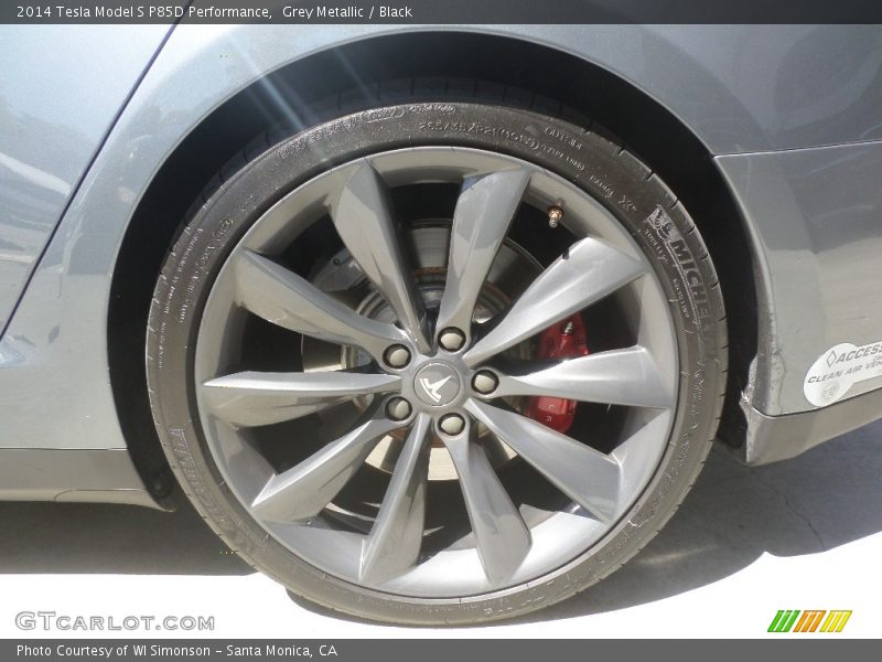Grey Metallic / Black 2014 Tesla Model S P85D Performance