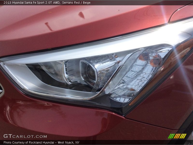 Serrano Red / Beige 2013 Hyundai Santa Fe Sport 2.0T AWD