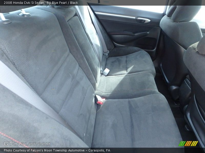 Fiji Blue Pearl / Black 2008 Honda Civic Si Sedan