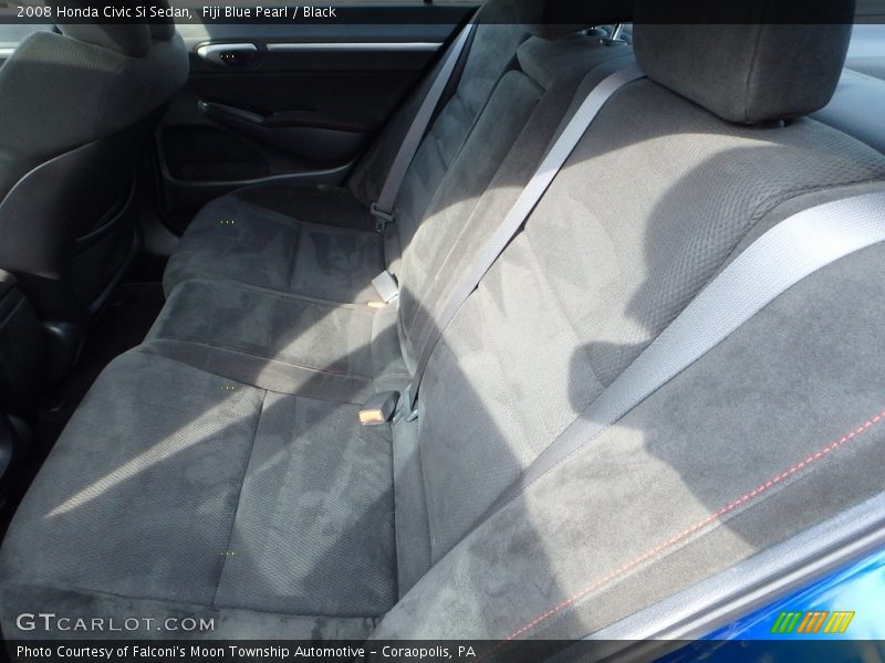 Fiji Blue Pearl / Black 2008 Honda Civic Si Sedan