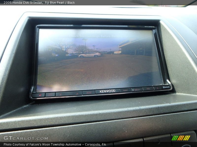 Fiji Blue Pearl / Black 2008 Honda Civic Si Sedan