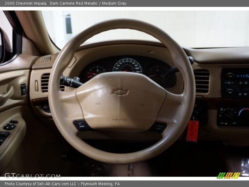 Dark Carmine Red Metallic / Medium Gray 2000 Chevrolet Impala
