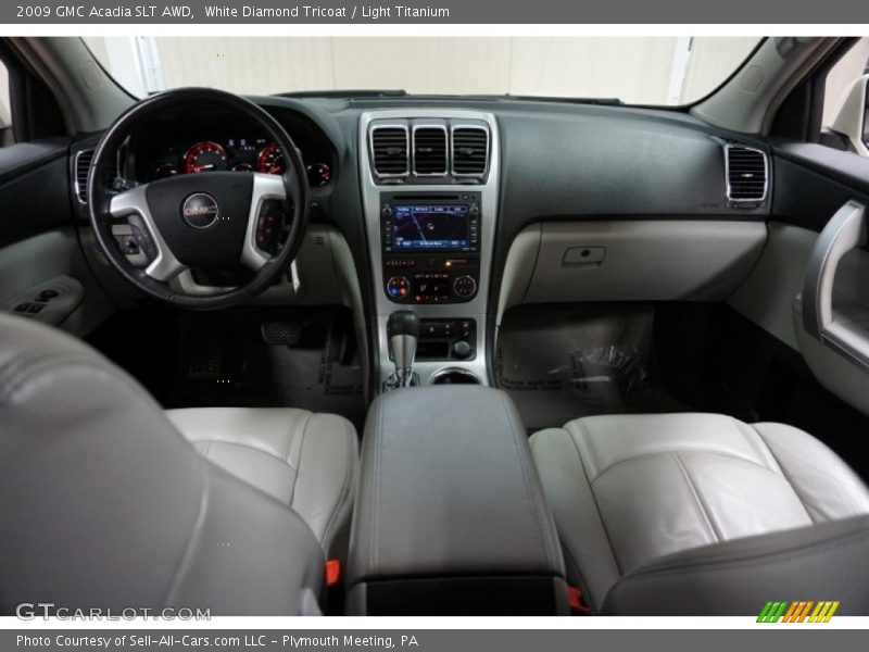 White Diamond Tricoat / Light Titanium 2009 GMC Acadia SLT AWD