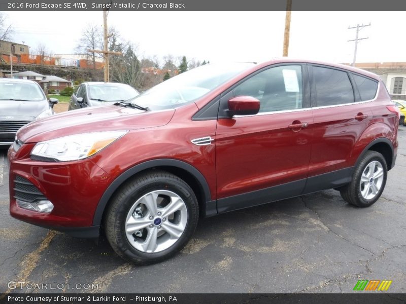 Sunset Metallic / Charcoal Black 2016 Ford Escape SE 4WD