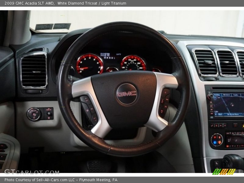 White Diamond Tricoat / Light Titanium 2009 GMC Acadia SLT AWD