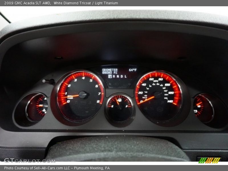 White Diamond Tricoat / Light Titanium 2009 GMC Acadia SLT AWD