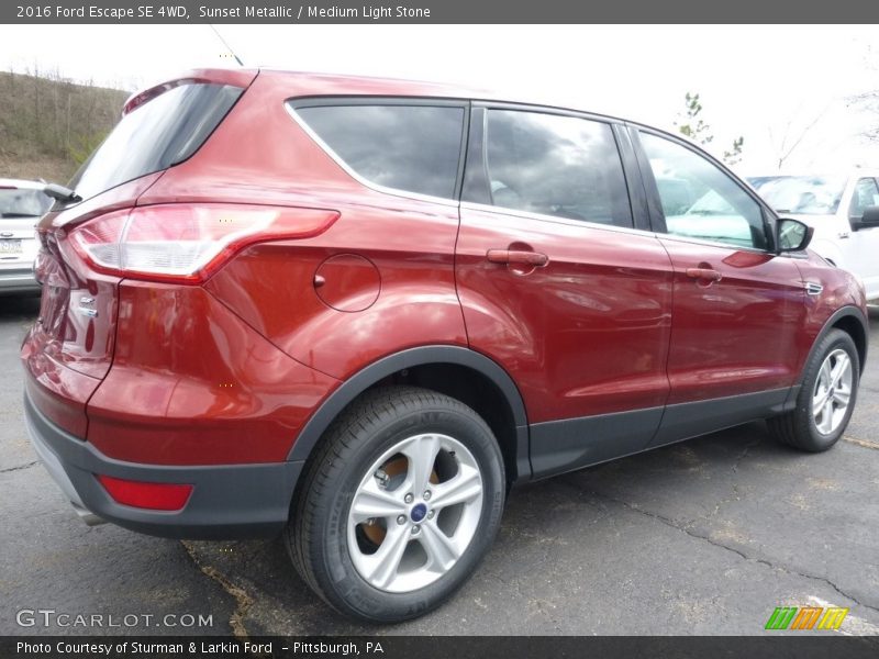 Sunset Metallic / Medium Light Stone 2016 Ford Escape SE 4WD