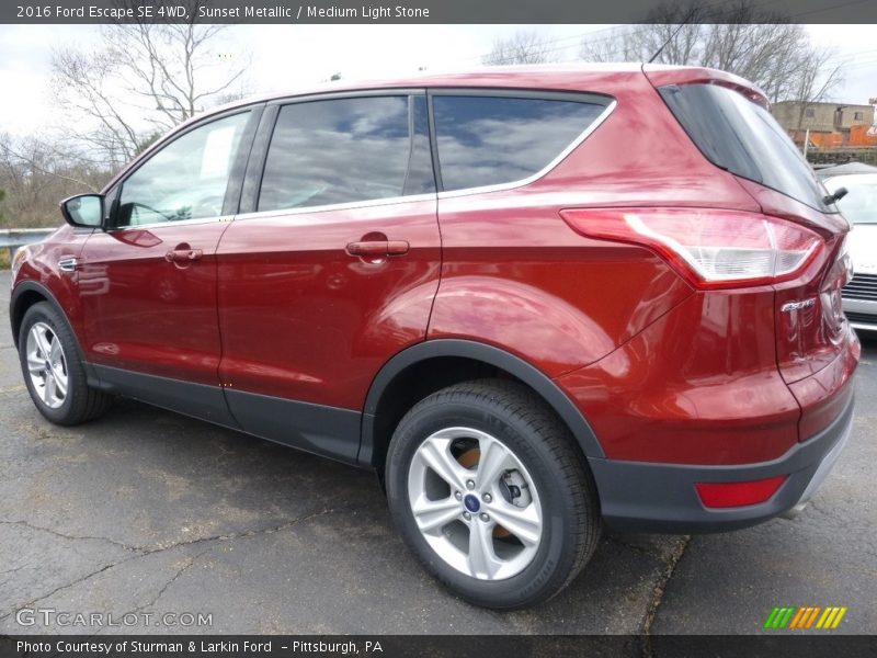 Sunset Metallic / Medium Light Stone 2016 Ford Escape SE 4WD
