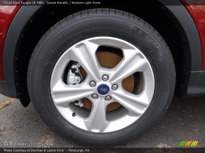 Sunset Metallic / Medium Light Stone 2016 Ford Escape SE 4WD