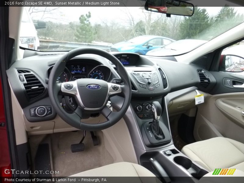 Sunset Metallic / Medium Light Stone 2016 Ford Escape SE 4WD