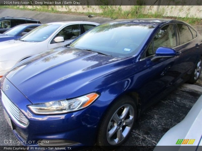 Deep Impact Blue / Earth Gray 2014 Ford Fusion S