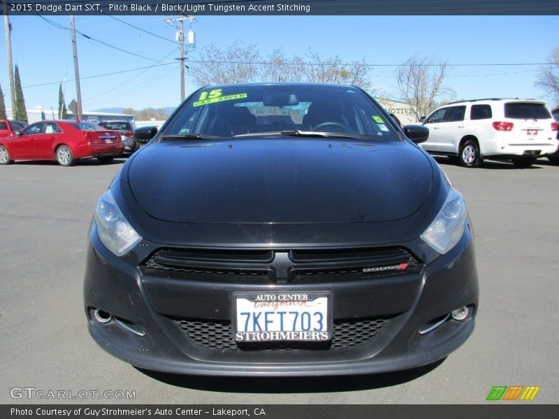 Pitch Black / Black/Light Tungsten Accent Stitching 2015 Dodge Dart SXT