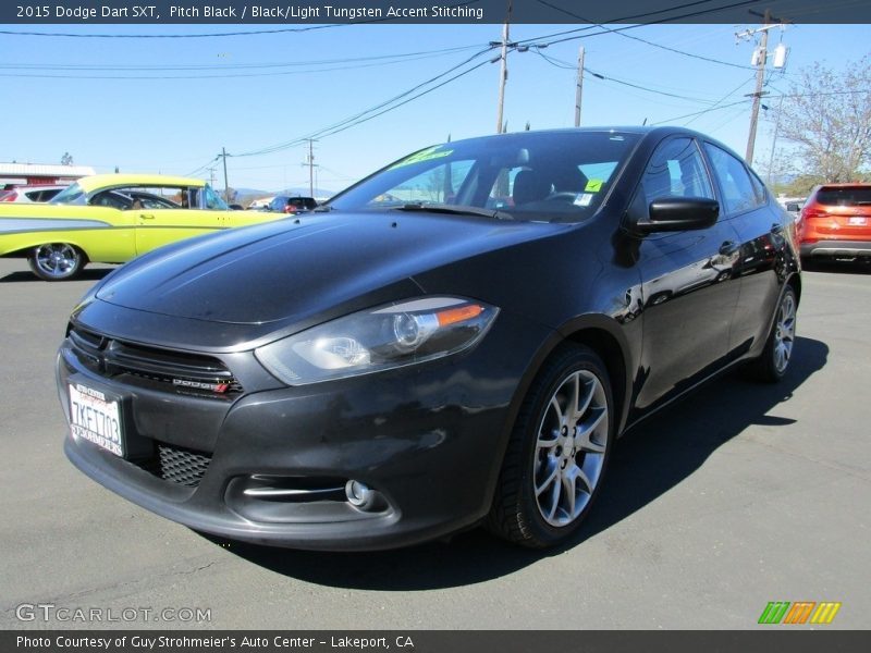Pitch Black / Black/Light Tungsten Accent Stitching 2015 Dodge Dart SXT