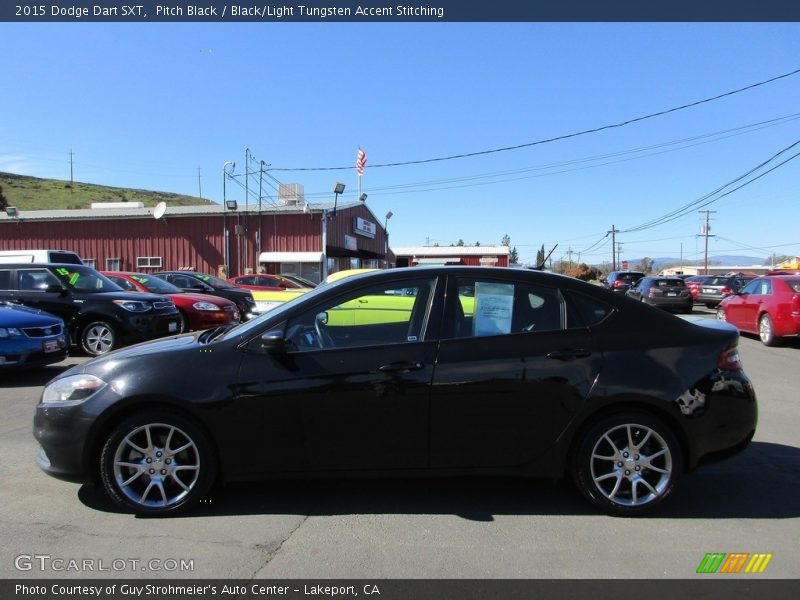 Pitch Black / Black/Light Tungsten Accent Stitching 2015 Dodge Dart SXT